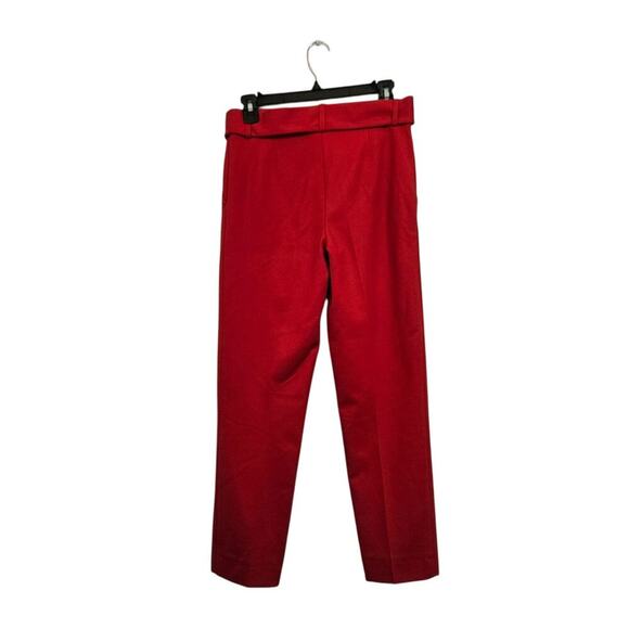 Autres filles Red Womens Belted Ankle Trousers Size Small Stretchy Pull-On - Picture 3 of 8